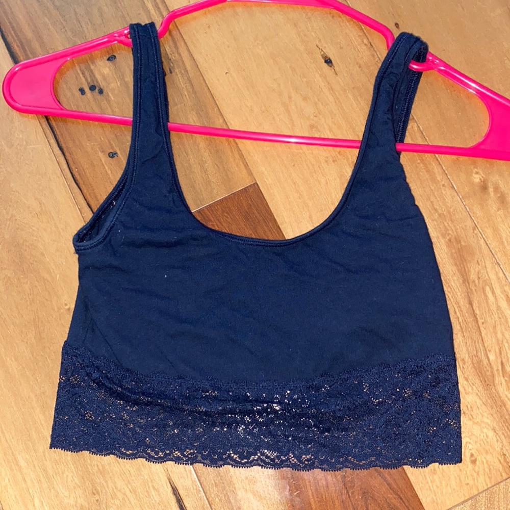 LIKE NEW~HOLLISTER UNLINED BRALETTE NAVY BLUE~S